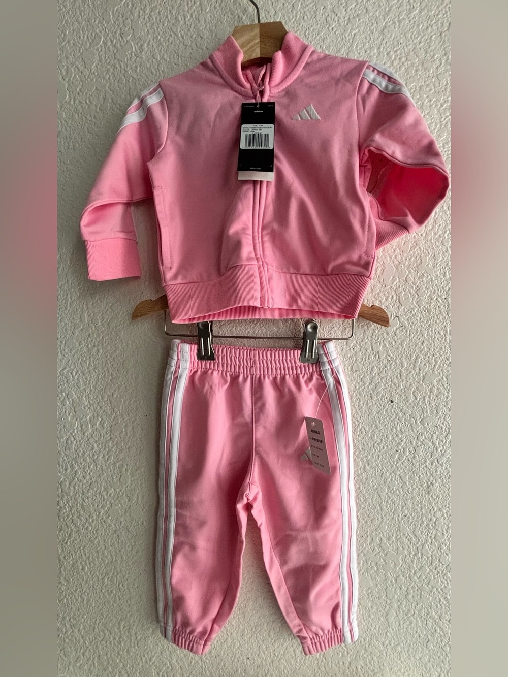 Adidas Baby Pink Hoodie & Joggers Set